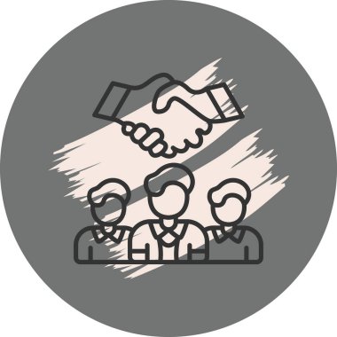 Üç iş adamının üzerinde el sıkışma