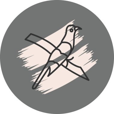 Çapraz kalemlere tünemiş kuş