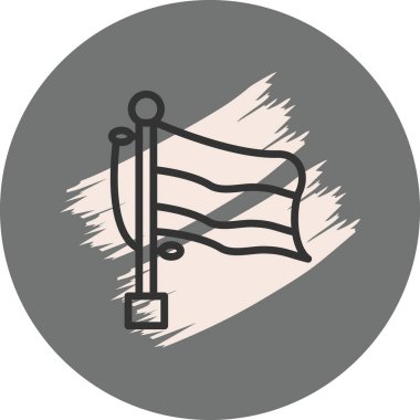 Dairesel arkaplanda basit bayrak tasarımı