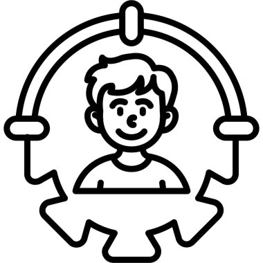 İçerideki gülümseyen çocuk vites ana hatları