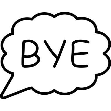 Veda içeren konuşma balonu