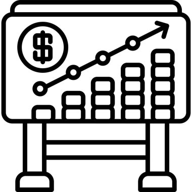 Finansal büyüme ve ilerlemeyi gösteren grafik