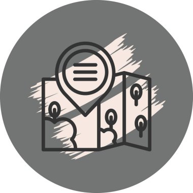 Konum işaretleyici illüstrasyonuna sahip bir simge eşleştir