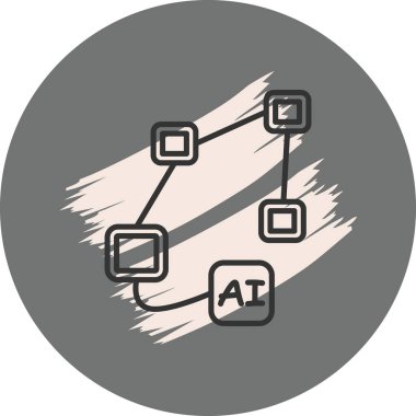 Soyut ai teknolojisi grafik tasarımı