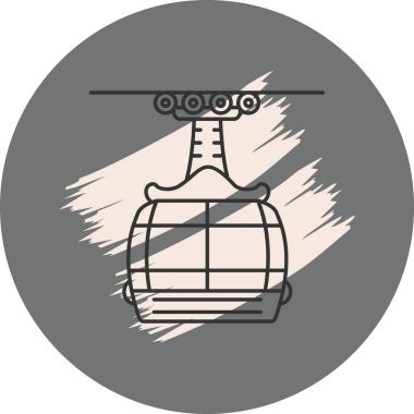 Kablolu araba tepeden sarkıyor.