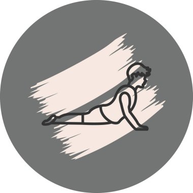 Arka planda yoga pozu veren kişi