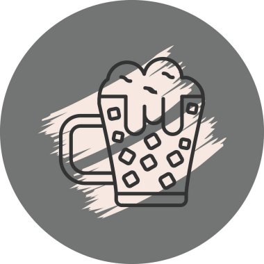 Bira bardağı köpüklü içecekle dolu.