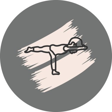 Yuvarlak tasarımda yoga yapan kişi