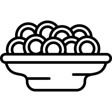 Yuvarlak yiyeceklerle dolu bir kase