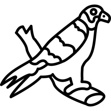 Kuş çiziminin basit çizimi