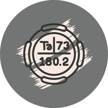 Tantalum web simgesi vektör çizimi