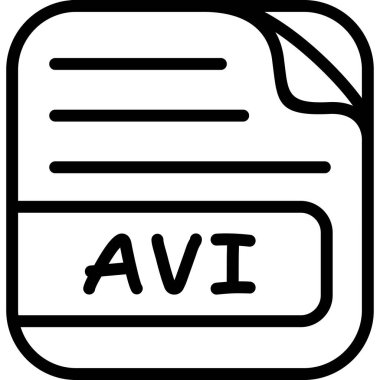 Kağıt içeren Avi dosya biçimi simgesi