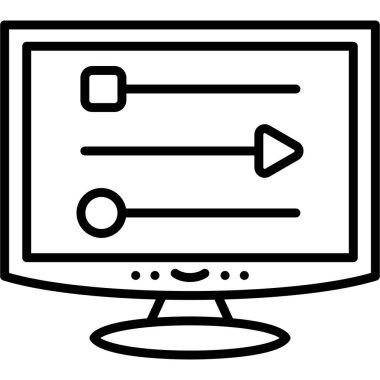 Kontrol kaydıracı gösteren bilgisayar monitörü