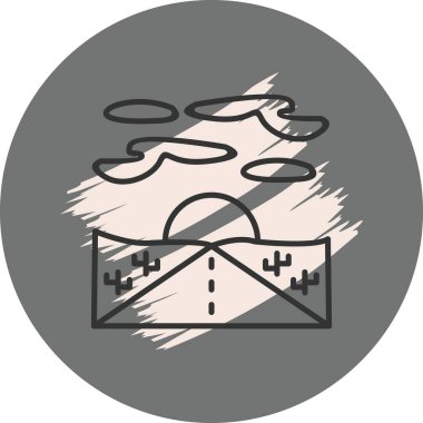 Bulutlu ve güneşli soyut manzara