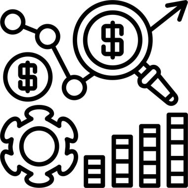 Finansal büyüme ve analiz sembolleri