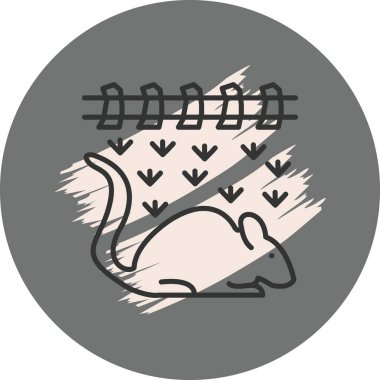 Fare asılı çamaşır ipinin altında oturuyor