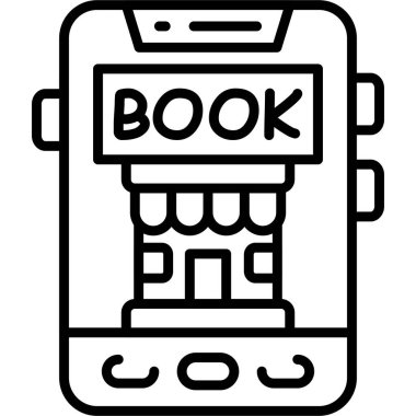 Smartphone kitapçı simgesi gösterimi