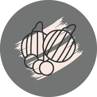 Çizgili dekoratif yuvarlak süsler