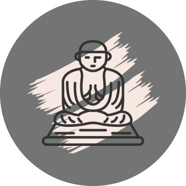 Buda heykeli meditasyon pozunda oturuyor.