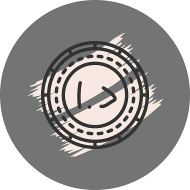 Melilla Madeni Para Simgesi. Uygulama veya web sayfası için basit web logosu 