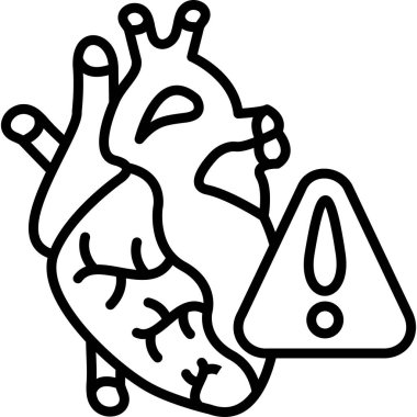 Uyarı işareti olan kalp sembolü