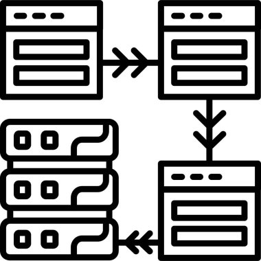 Veri akışı bağlantılarını gösteren ağ diyagramı