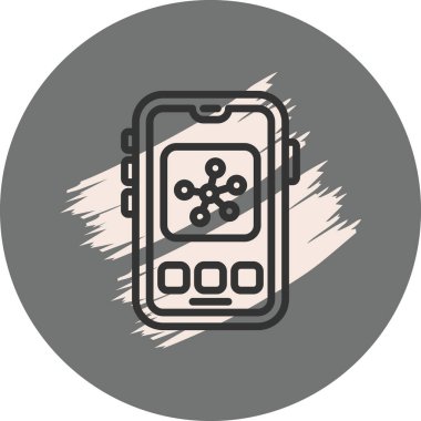 Soyut teknoloji tasarımı gösteren akıllı telefon