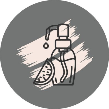 Dilimlenmiş karpuz suyu şişesi