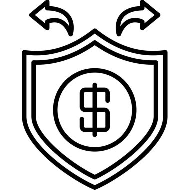 Kalkan finansal koruma ve güvenliği simgeliyor