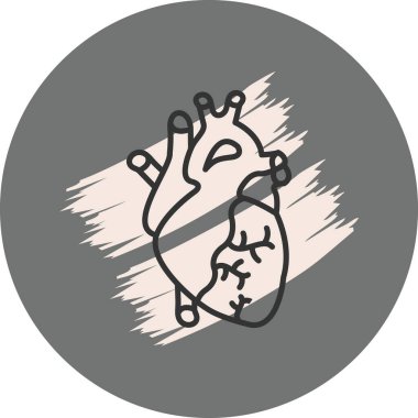 Arka planda stilize edilmiş kalp çizimi