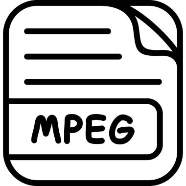 Belge simgesi etiketli mpeg biçimi