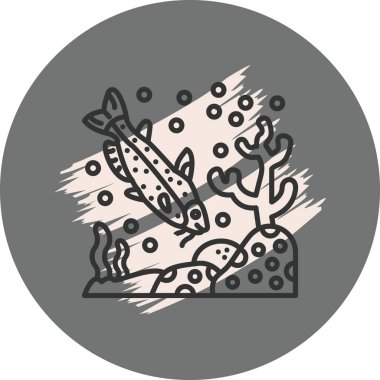 Mercan resifinin yakınında yüzen balıklar