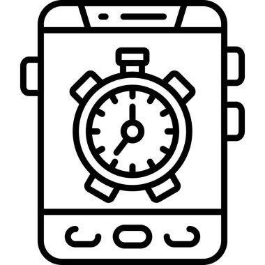 Kronometre arayüzü gösteren akıllı telefon