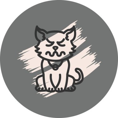  İğrenç bir kedi. Basit grafik gösterimi.