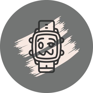 Gülen yüzlü, akıllı çizgi film.