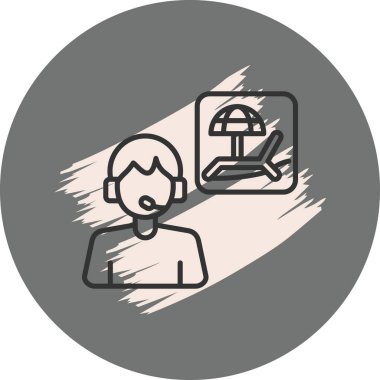 Seyahat simgesi takan kişi