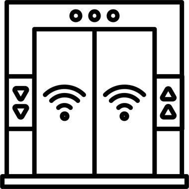 Kontrol düğmeleri olan asansör kapıları