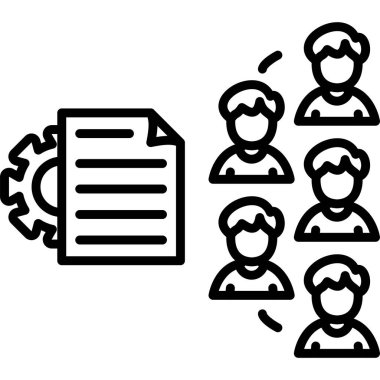 Birden fazla kişi simgesini bağlayan belge dişlisiName