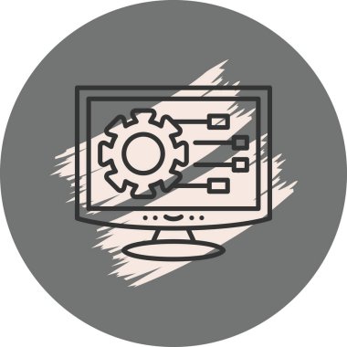 Bilgisayar ekranı dişli simgesi