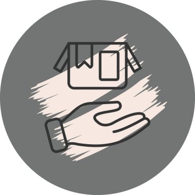 Küçük bir paket tutuyordu.