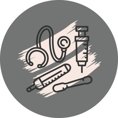 Stetoskop ve şırınga dahil tıbbi araçlar