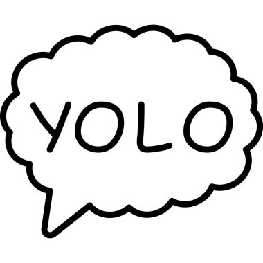 Yolo metni içeren konuşma kabarcığı