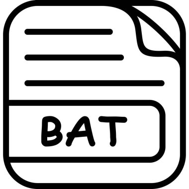 Basit yarasa dosya illüstrasyonu