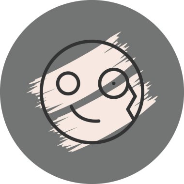 Gözlüklü ve çizgili gülen yüz