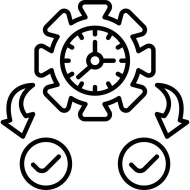 Okları ve işaretleri olan dişli saat