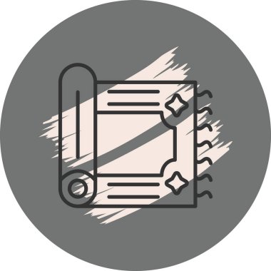 Dekoratif elementli rulo parşömen kağıdı