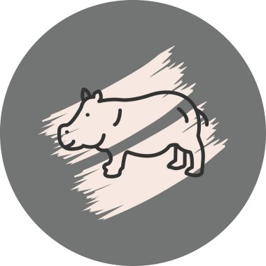 Su aygırının basit çizimi