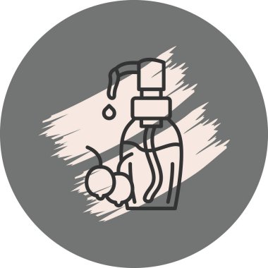 Tamanu Yağ ağ ikonu vektör illüstrasyonu