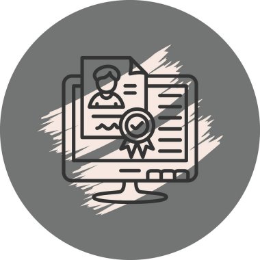 Bilgisayar ekranı sertifika ve belge gösterimi