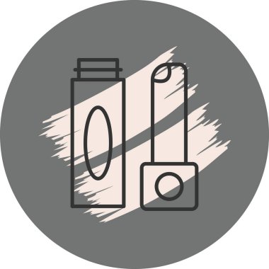 Dairesel arkaplanda şişe ve uygulayıcı